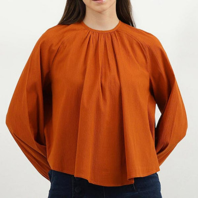 Women Brown Solid Top